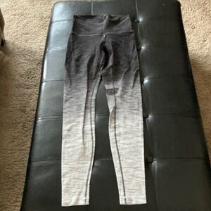 Lululemon Black and Gray Ombre Leggings